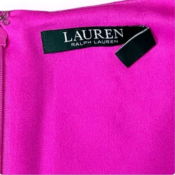 Ralph Lauren Womens Sleeveless Pink Dress 16W Polyester Blend - Picture 6 of 14